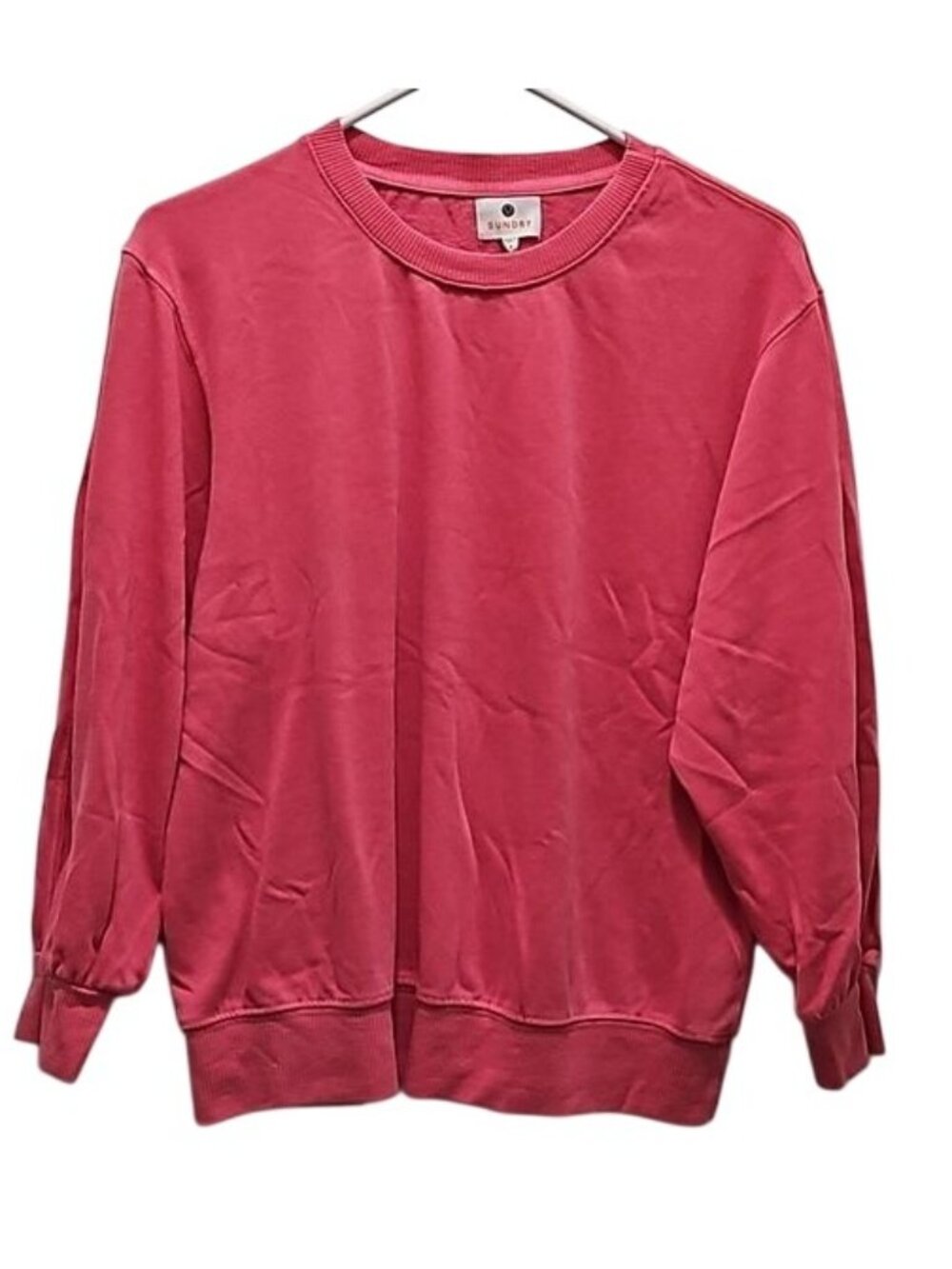 Sundry Sweatshirt Top Women's Medium New Vintage Red Loungewear Lux Comfort